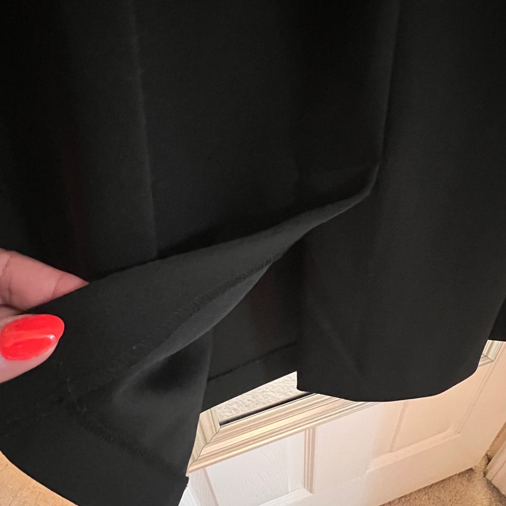 Calvin Klein Black and Gold Plunge Sheath Dress - Picture 5 of 7